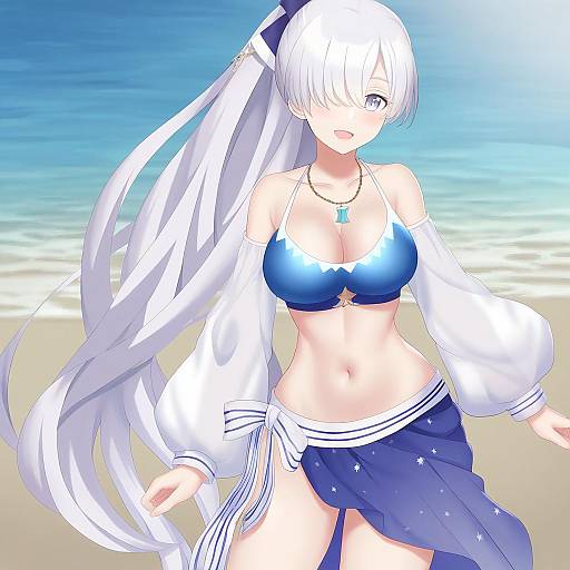 Illustration of Anastasia (swimsuit archer) (fate), fate/grand order in the style of Himura kiseki