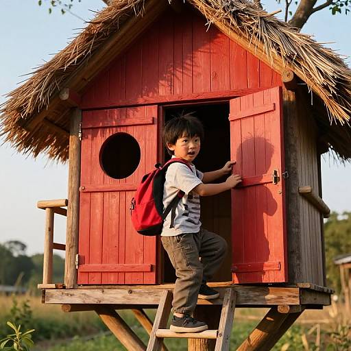 Cozy Treehouse Adventure at Golden Hour