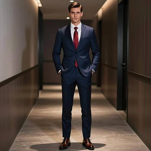 Elegant Male Model in Business Suit