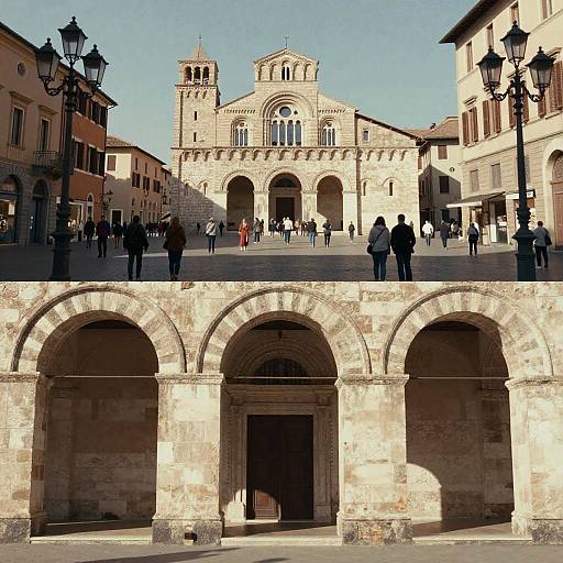 Romanesque Urban Collage Nostalgia