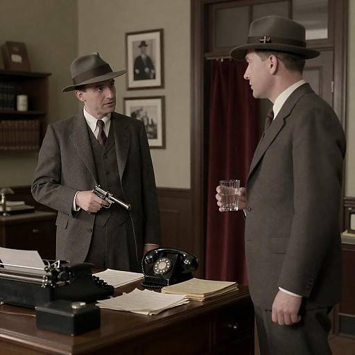 1930s Office Encounter with Tension