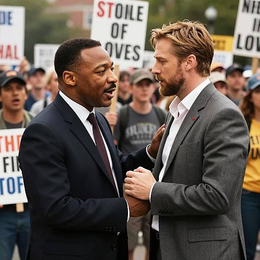 Heartfelt Talk Amid Peaceful Protest