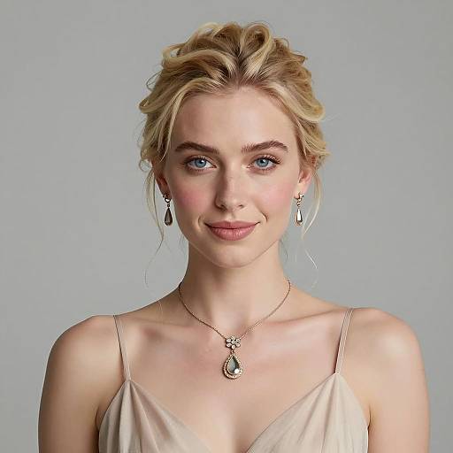 Elegant Blonde Woman with Jewelry