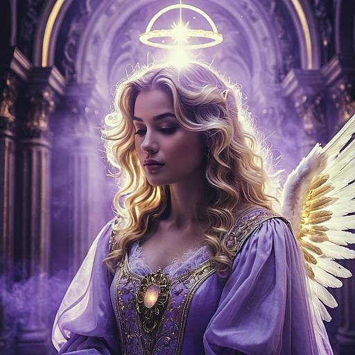 Ethereal Angel in Baroque Setting