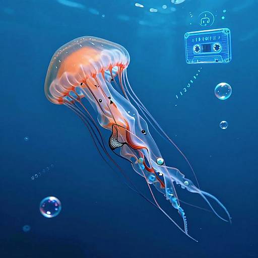 Cassette Jellyfish in Digital Ocean