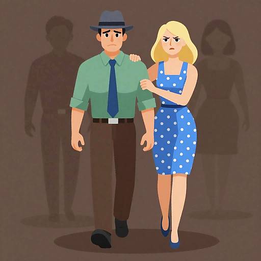 Tension in Motion: A Digital Illustration