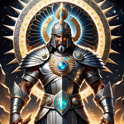 Regal Medieval Warrior with Radiant Halo