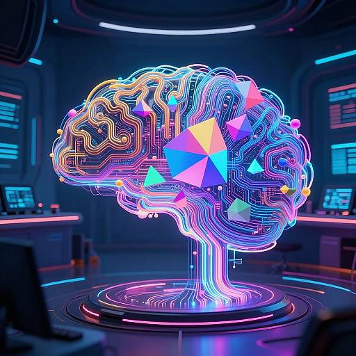 Cyberpunk AI Data Stream Fusion