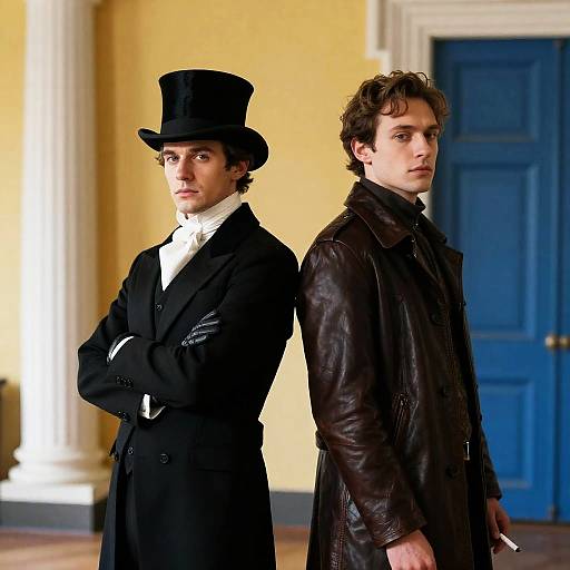 Elegance and Poise: Two Men Portrait