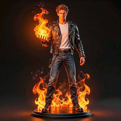 Intense Fireball Character Illustration