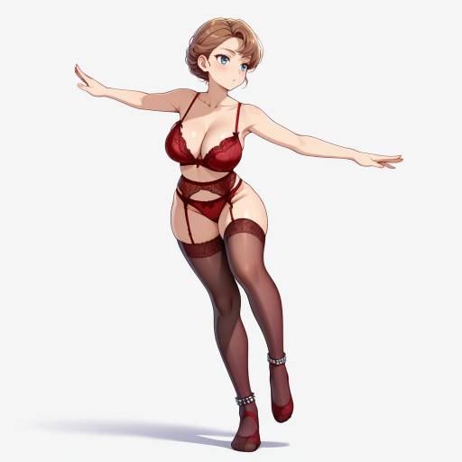 Confident Ballerina in Lingerie Pose Confident Ballerina in Lingerie Pose