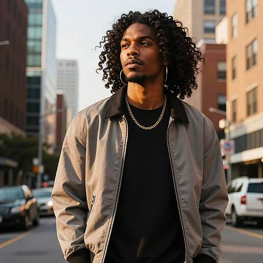 Confident Black Men Urban Golden Hour