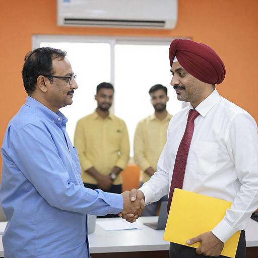 Business Meeting with Colorful Interaction