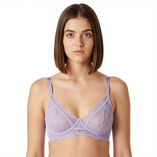 Portrait of a Woman in Lavender Bra
