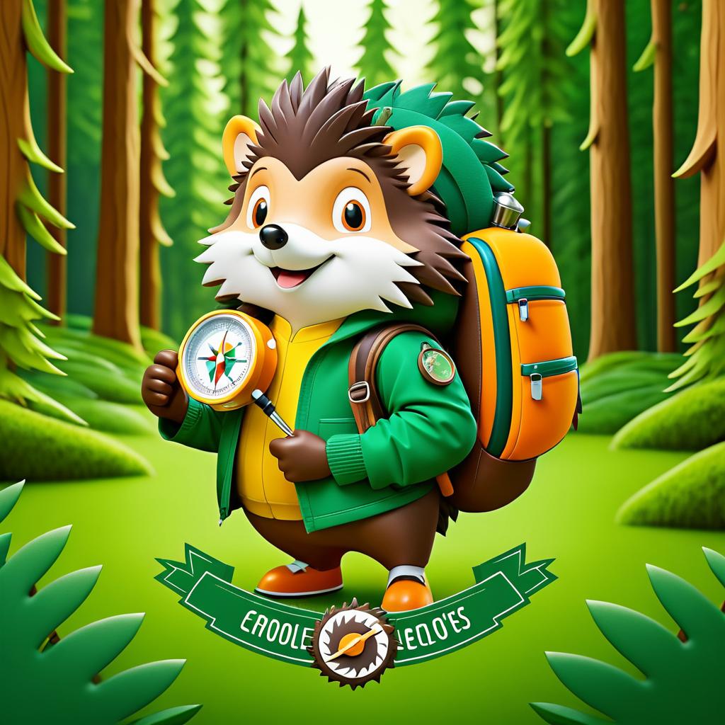 Playful Hedgehog Logo for Adventures Brand