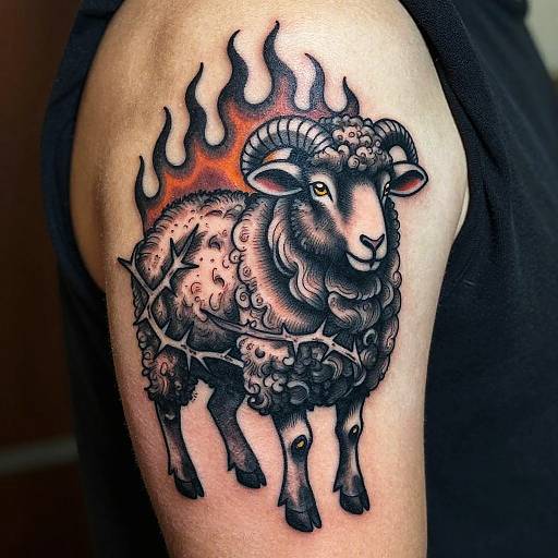Black Sheep Vintage Tattoo Design