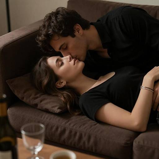 Intimate Couple on a Cozy Couch