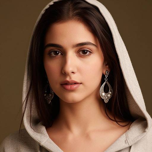 Realistic Portrait of Woman in Sharara