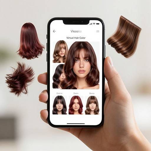 Photograph of a hand holding a smartphone displaying 