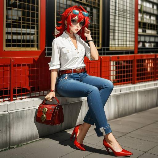 Chic Gurren Lagann Girl in Denim