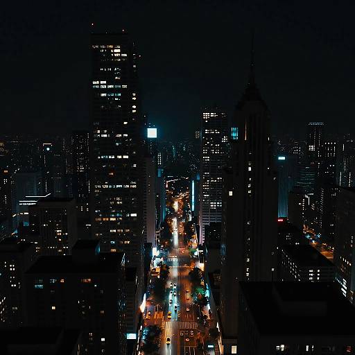 Futuristic Neon City at Night