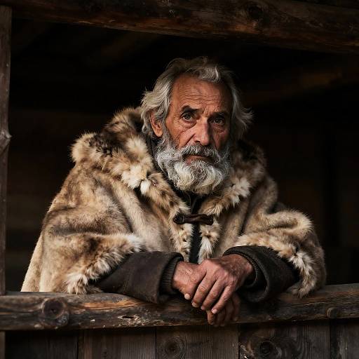 Wise Man in Rustic Setting