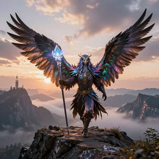 Owlin Wizard Overlooking Magical Kingdom