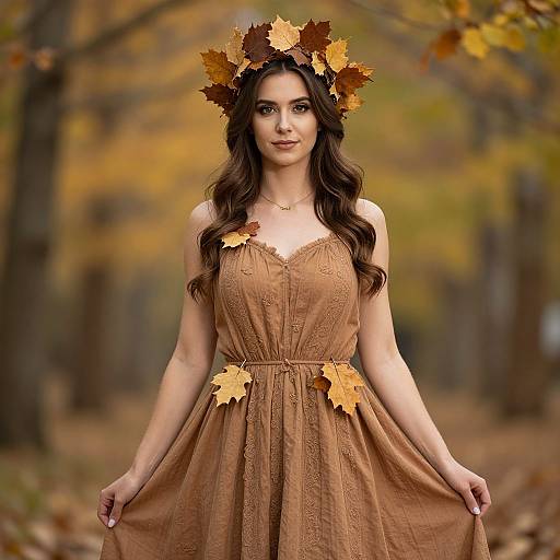 Autumn Goddess in Leaf Crown