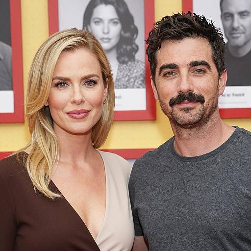 Couple Portrait with Colorful Background