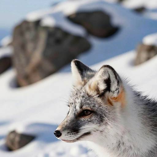 Close-up of Arctic Fox Ear