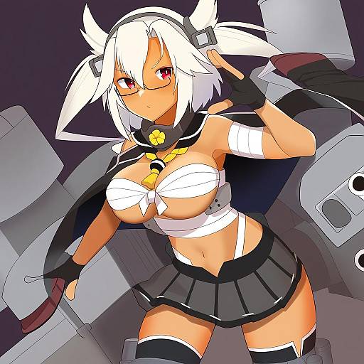 Illustration of Musashi kai (kancolle), kantai collection in the style of Katwo