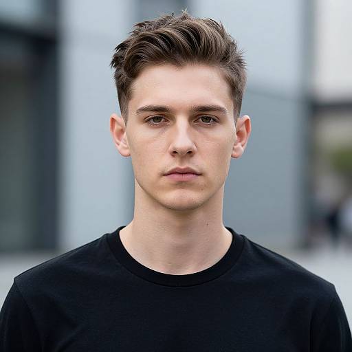 Realistic Portrait of Fit European Man