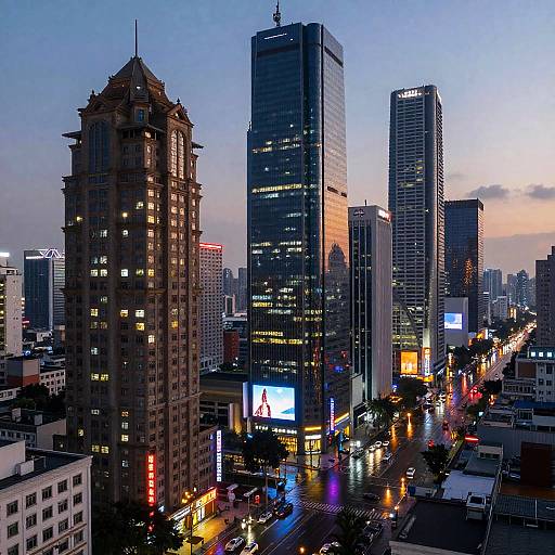 Futuristic Cityscape Transitioning Architecture