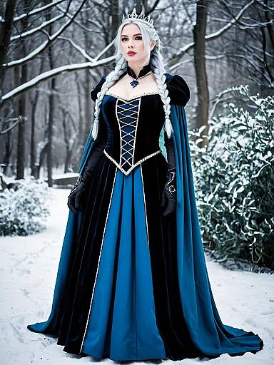Cosplay photo of morgan le fay (queen of winter) (fate). Costume clothes