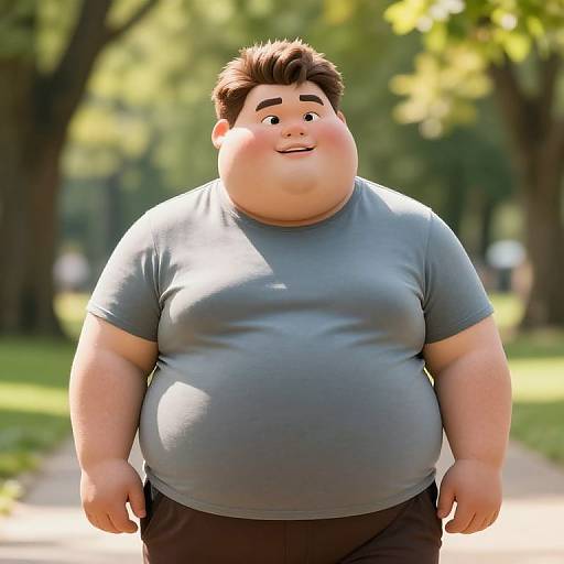 Body Positive Character in Park