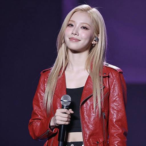 Young Woman Singing on Stage