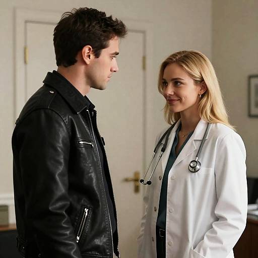 Man and Woman in Medical Consultation