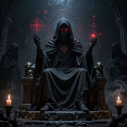 Surreal Bafomet Occult Ritual Scene