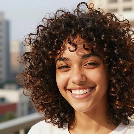 Digital Curly Hair Filter Close-Up