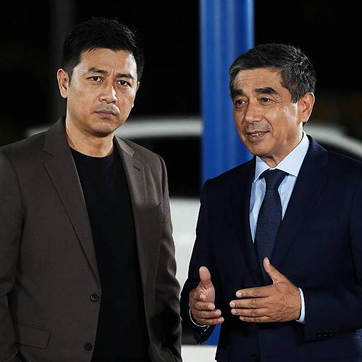 Nighttime Outdoor Portrait of Two Men