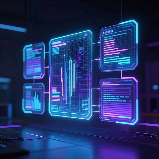 Futuristic AI Holographic Interface