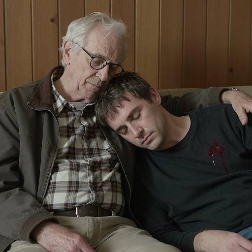 Tender Moment Between Two Elderly Companions