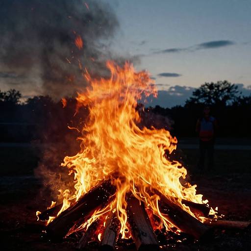 Dramatic Firelight Portrait