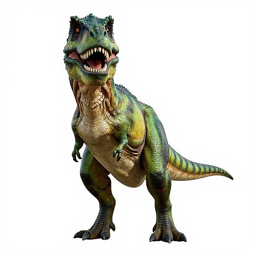 Green T-Rex Comic Book Style