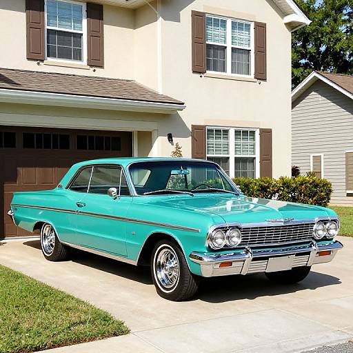 Turquoise 1965 Chevrolet Impala SS