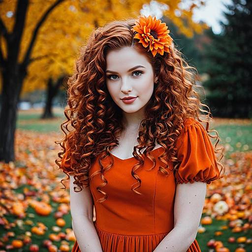 Whimsical Celebrity Halloween Portrait Outdoors