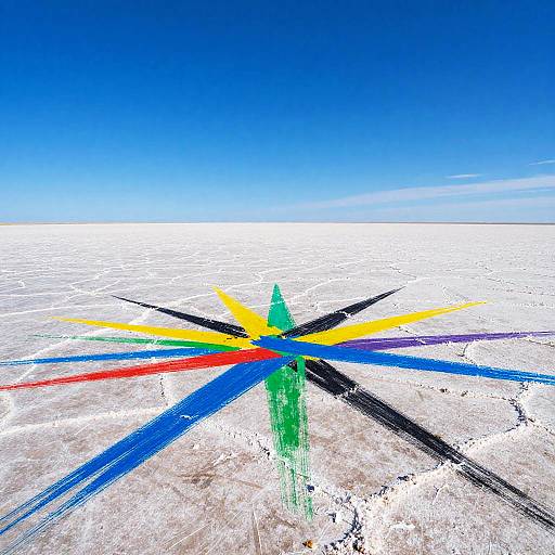 Abstract Expressionist Sandy Lake Expanse