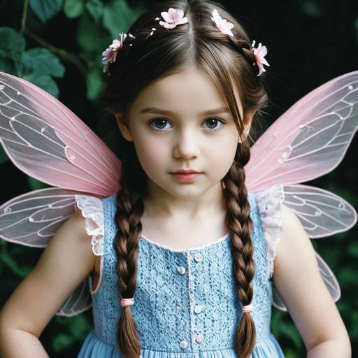 Photorealistic Pink Fairy Child Portrait