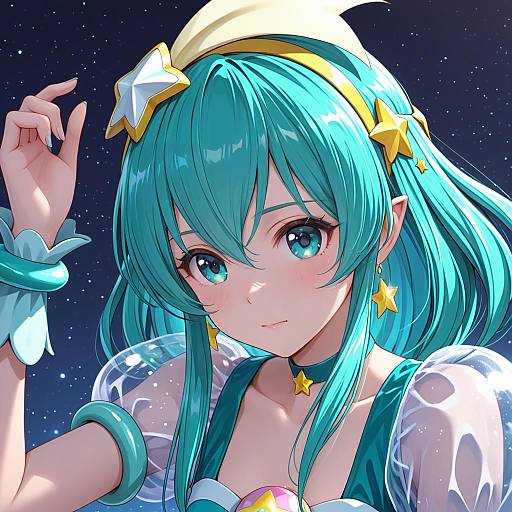 Illustration of Cure milky, precure in the style of Shamakho