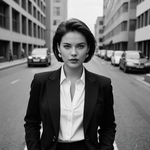 Confident Business Woman in Urban Street